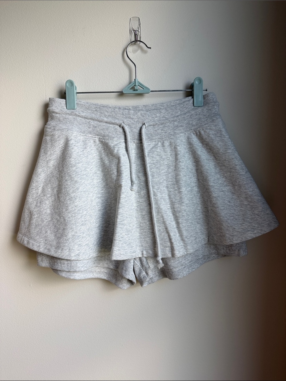 Urban Outfitters Out From Under Light Gray Layered Lounge Skort Shorts